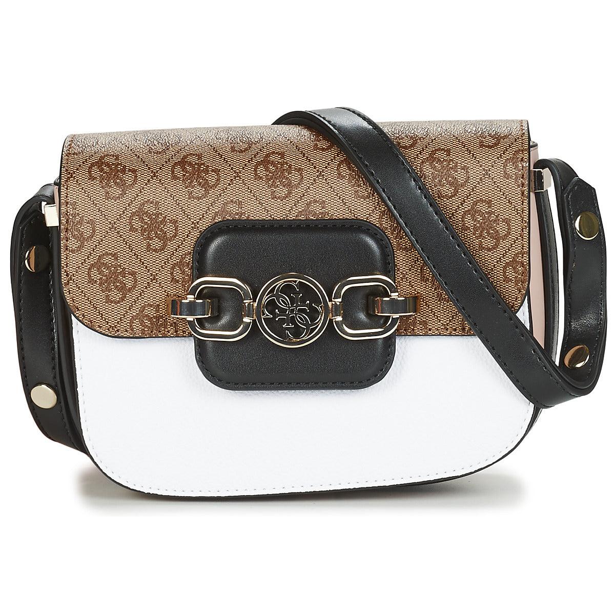 Guess Hensely Mini Handbag — Luxury Latte Textile Bag for Women.